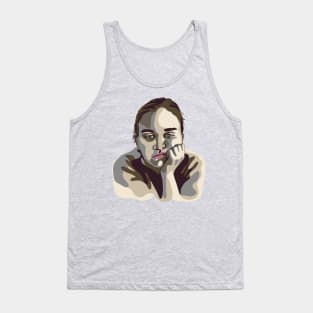 Bored Woman Portrait Tank Top